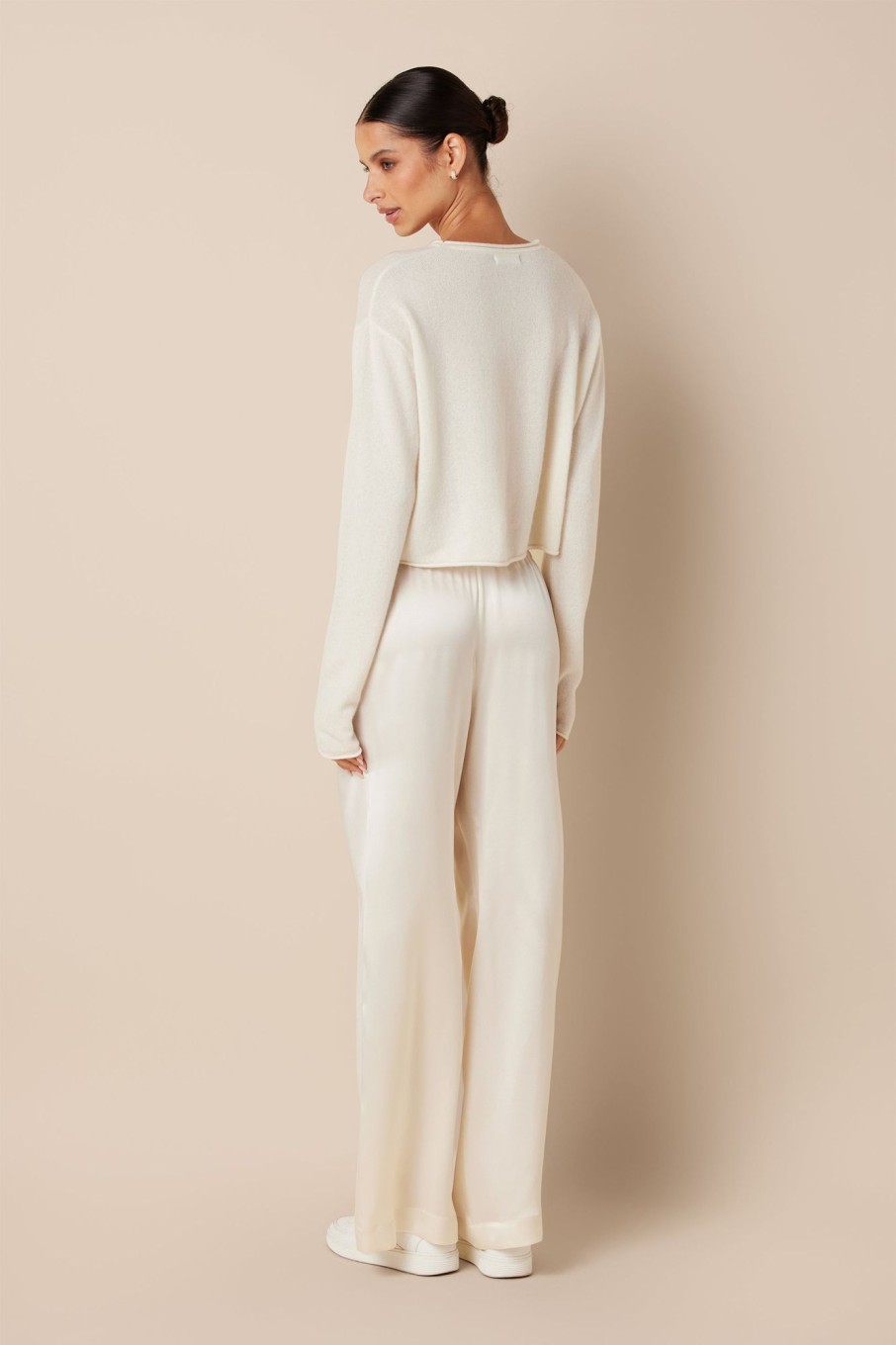 Clothing SABLYN | Lance Cashmere Crop Pullover | Gardenia