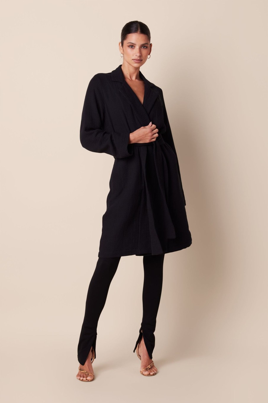 Clothing SABLYN | Faye Gauze Trench Coat | Black