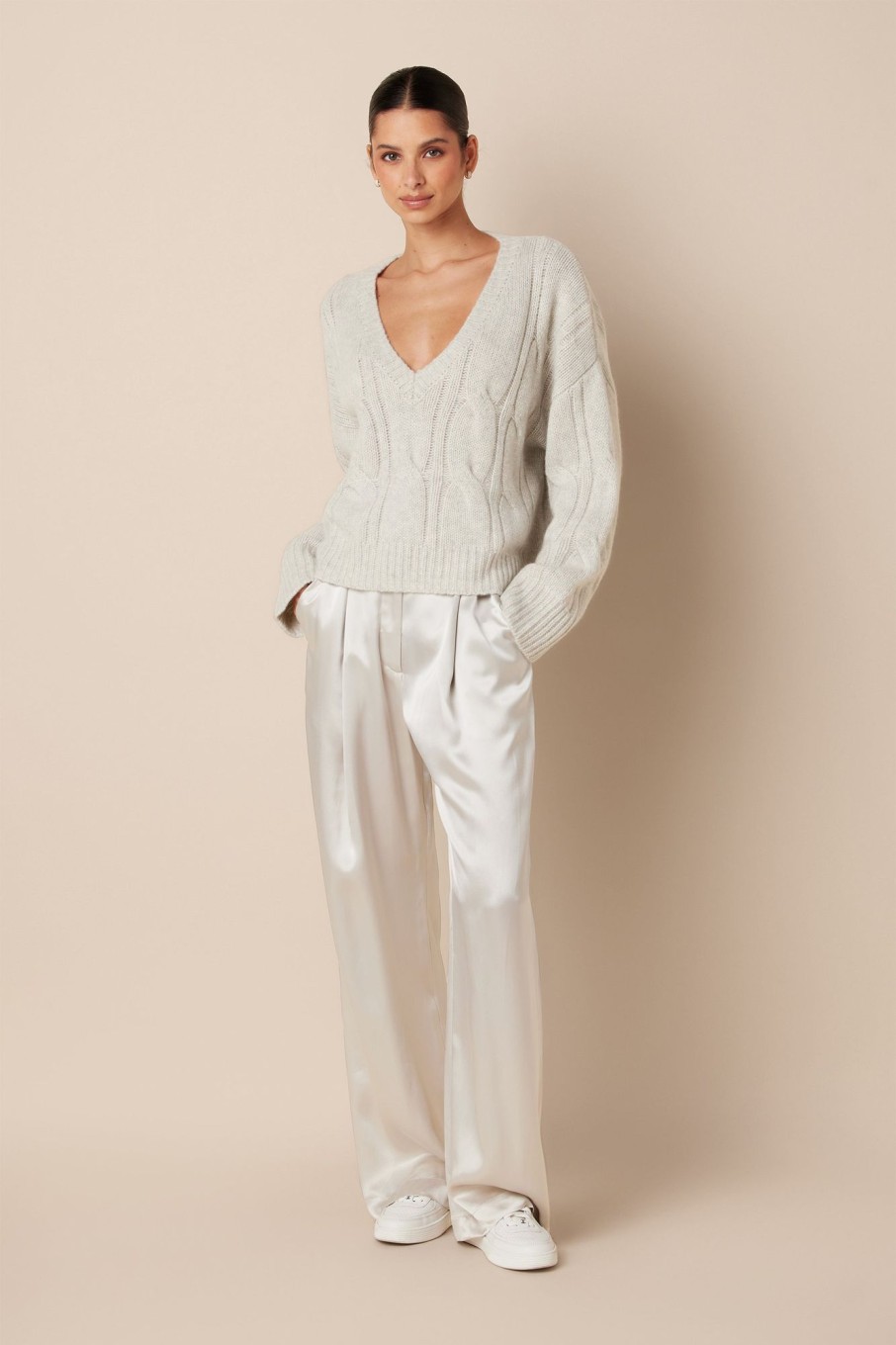 Clothing SABLYN | Emerson Pleated Silk Pant