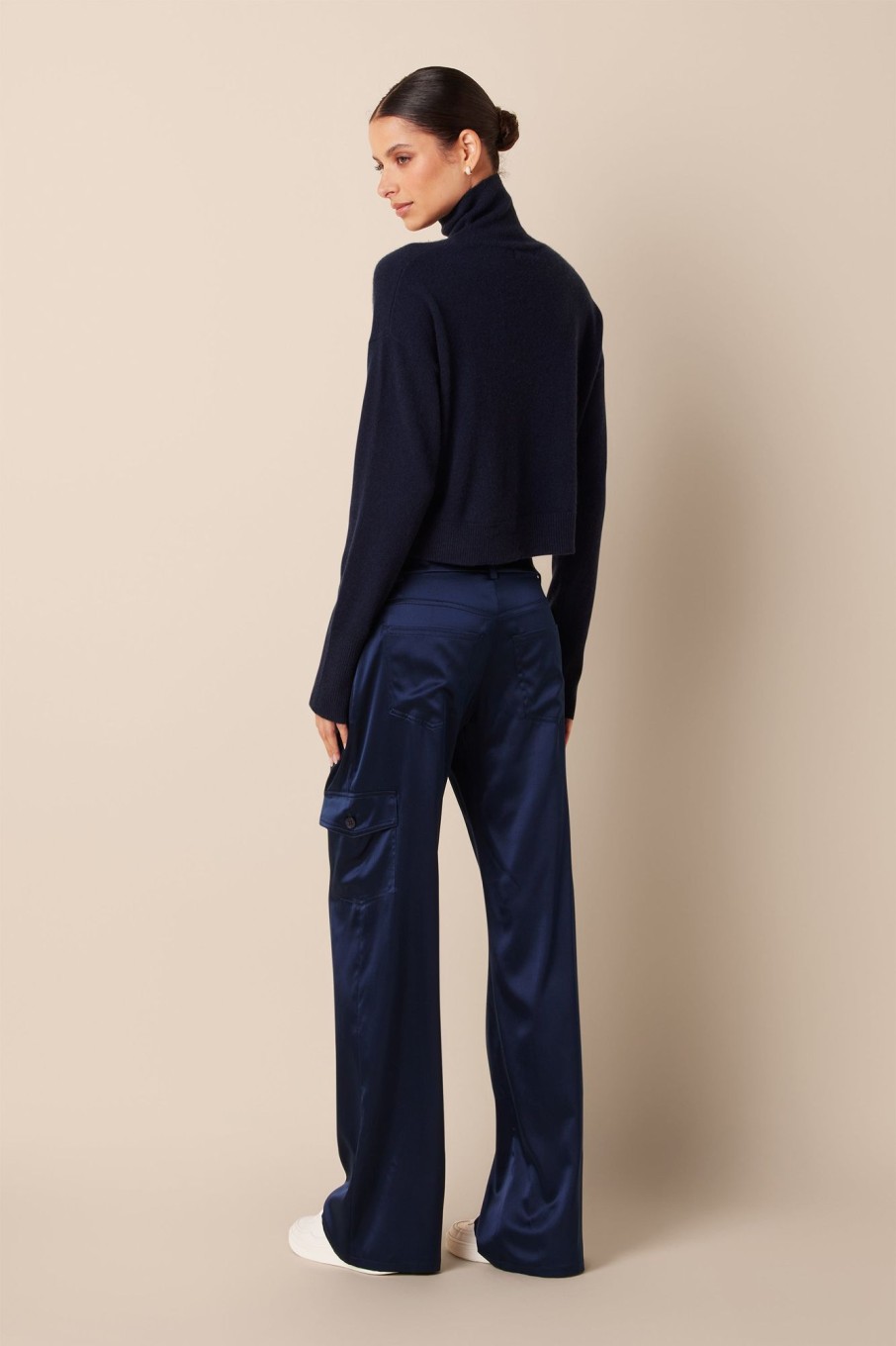 Clothing SABLYN | Sigourney Silk Cargo Pant | Midnight