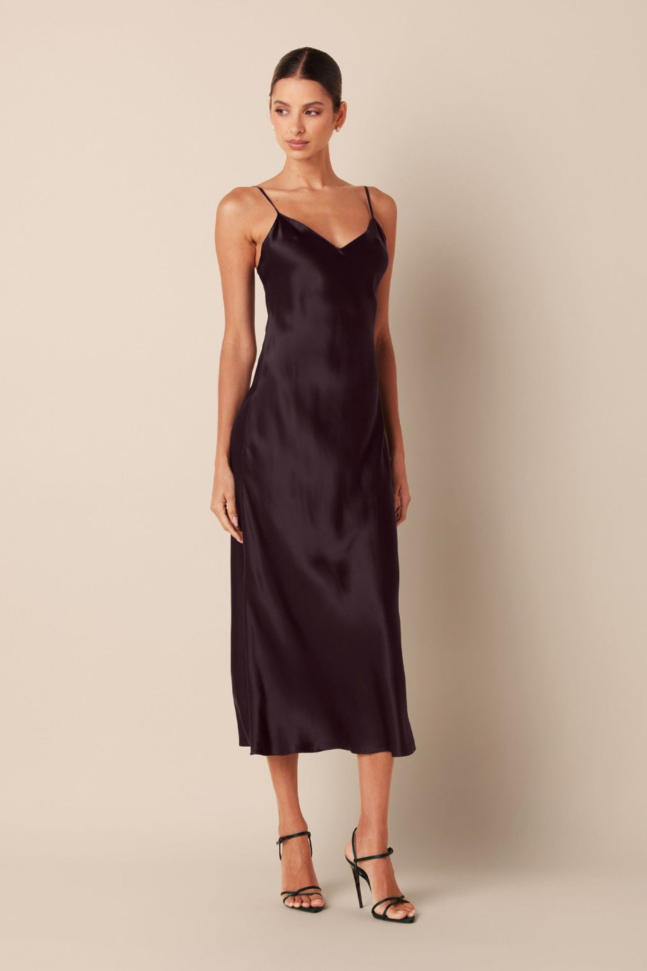 Clothing SABLYN | Taylor Midi Slip Dress | Oak Tree