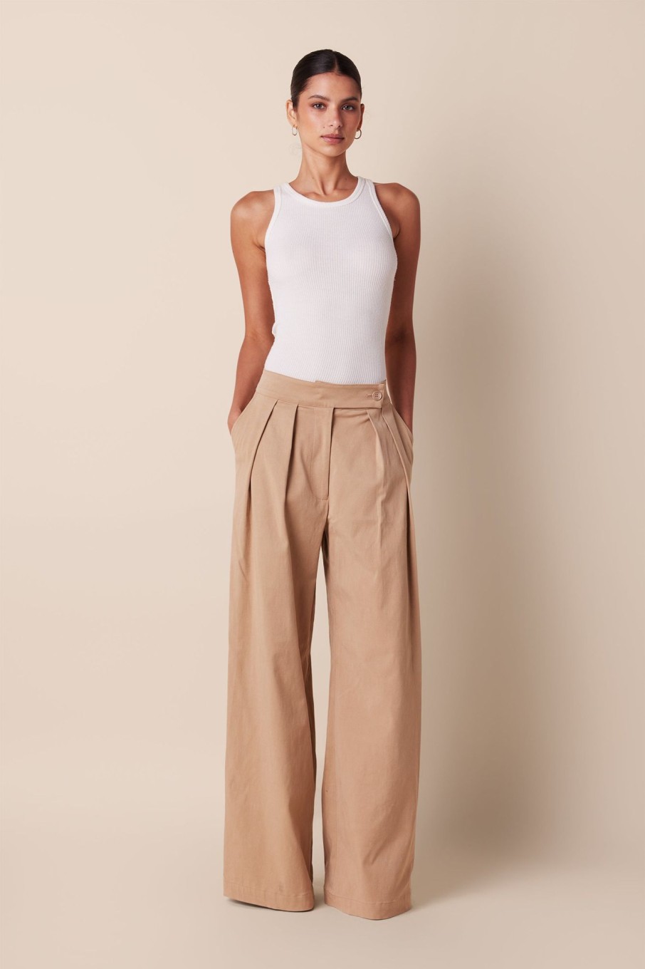 Clothing SABLYN | Brooklyn Twill Pant | Sandhill