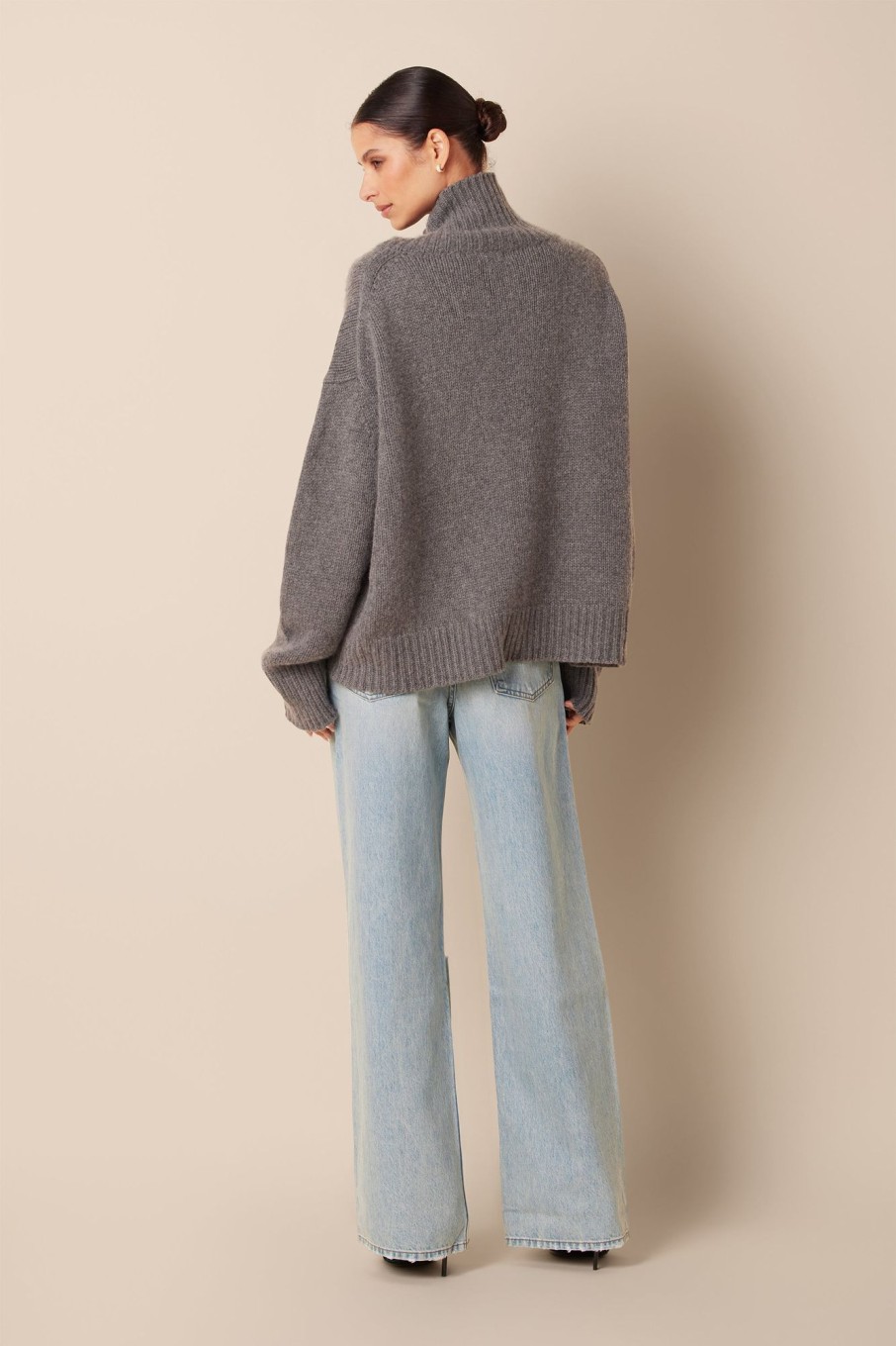 Clothing SABLYN | Scarlett Cashmere Turtleneck Sweater | Thunder