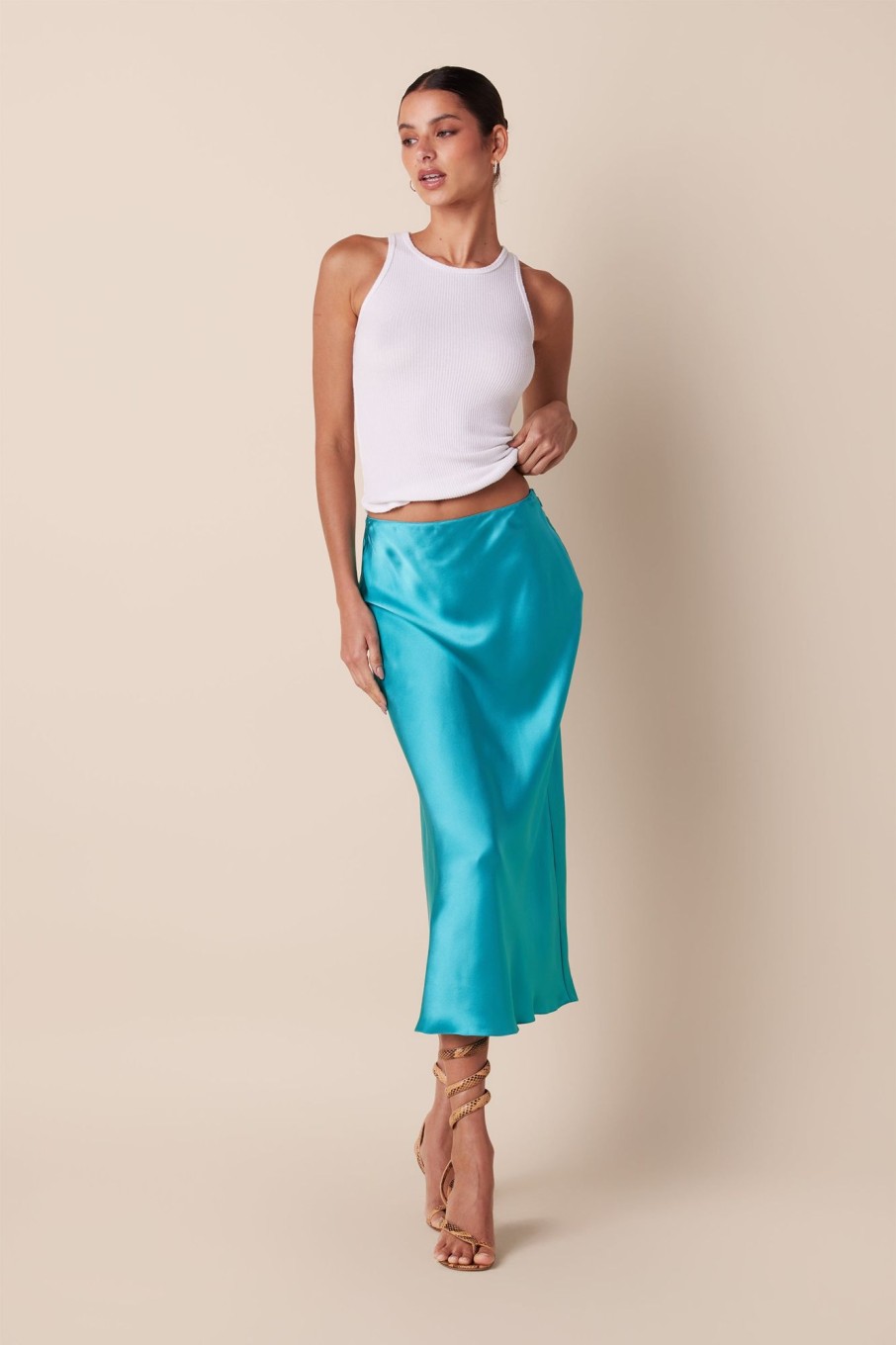 Clothing SABLYN | Miranda Midi Silk Skirt | Viv