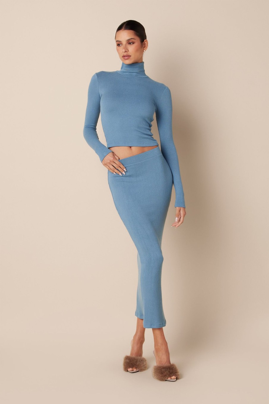 Clothing SABLYN | Hailey Long Sleeve Rib Turtleneck