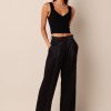 Clothing SABLYN | Emerson Pleated Silk Pant | Black