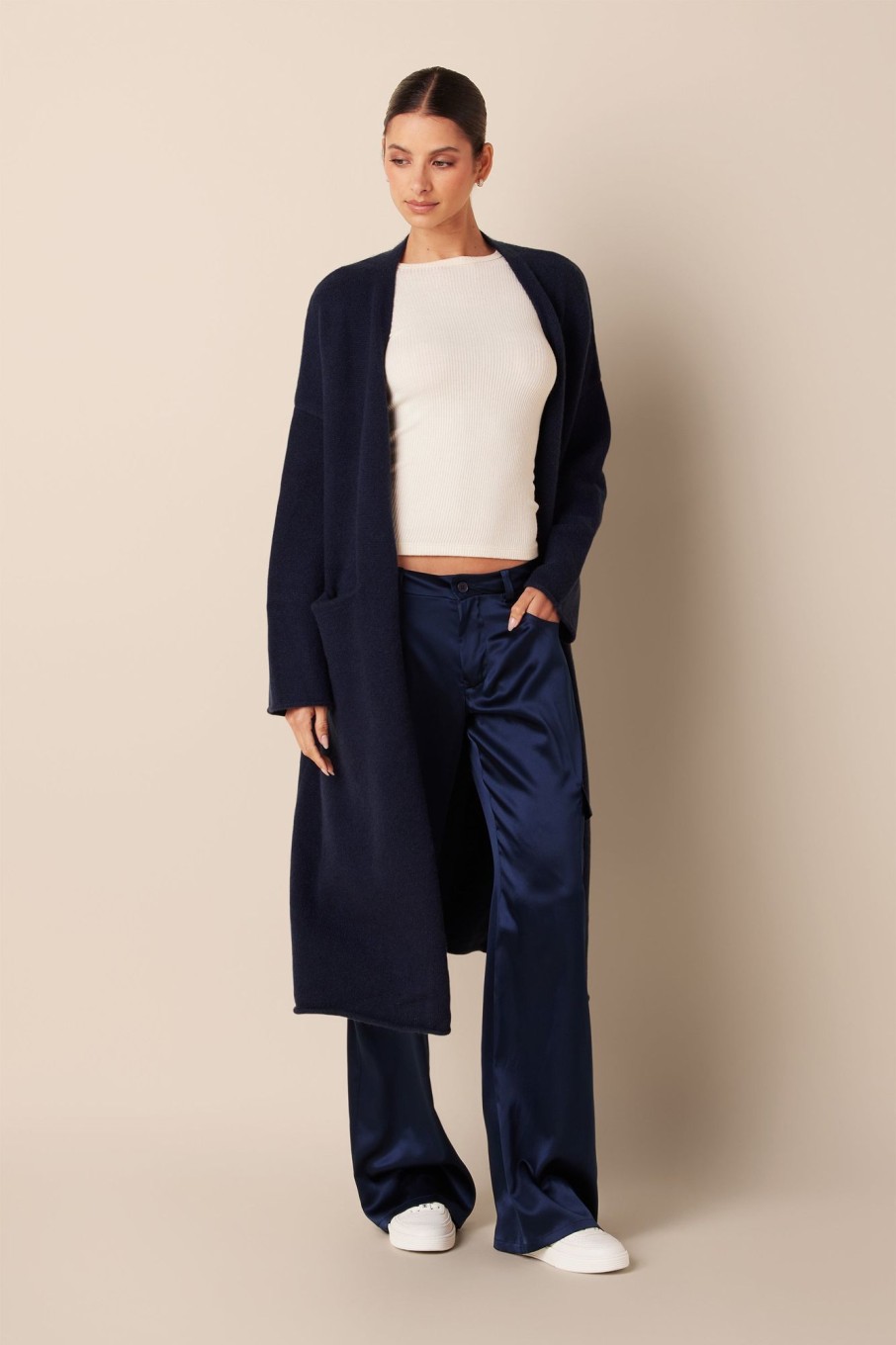 Clothing SABLYN | Yara Cashmere Coat With Pockets | Midnight