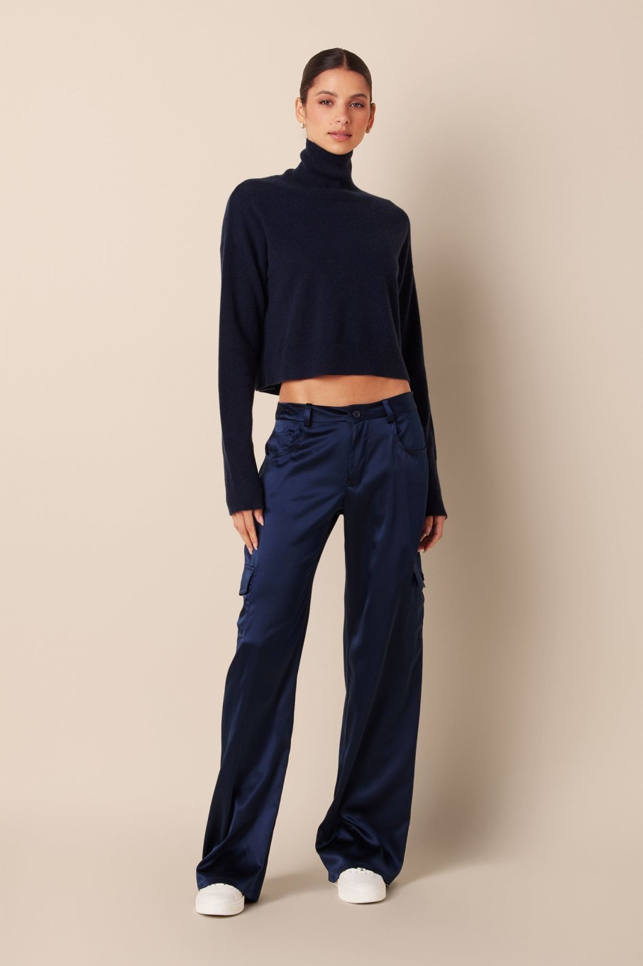 Clothing SABLYN | Sable Cashmere Turtleneck Sweater | Midnight