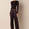 Clothing SABLYN | Emerson Pleated Silk Pant | Oak Tree