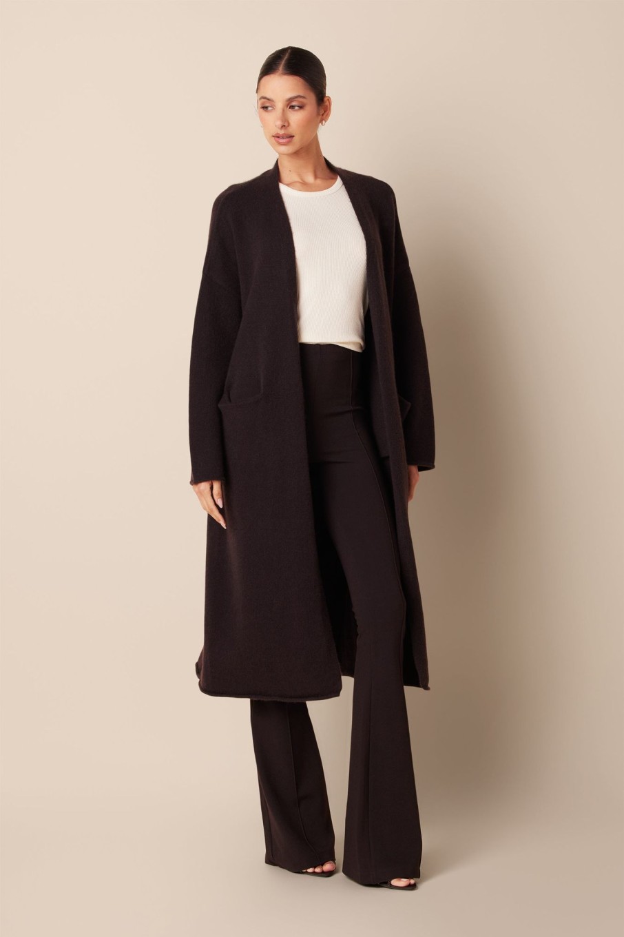 Clothing SABLYN | Yara Cashmere Coat With Pockets | Oak Tree