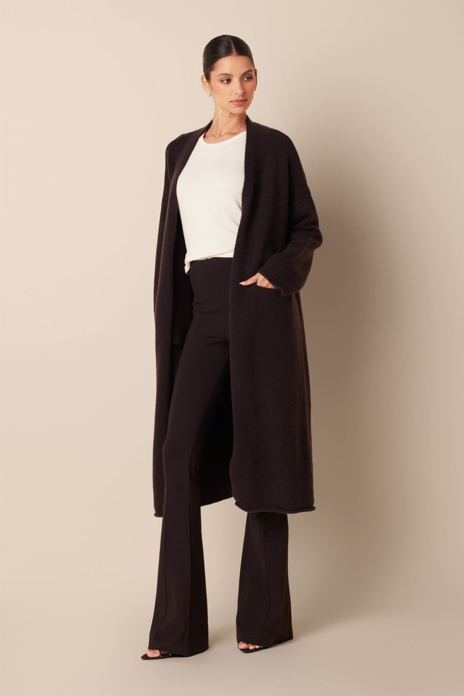 Clothing SABLYN | Yara Cashmere Coat With Pockets | Oak Tree